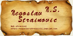 Negoslav Strainović vizit kartica
